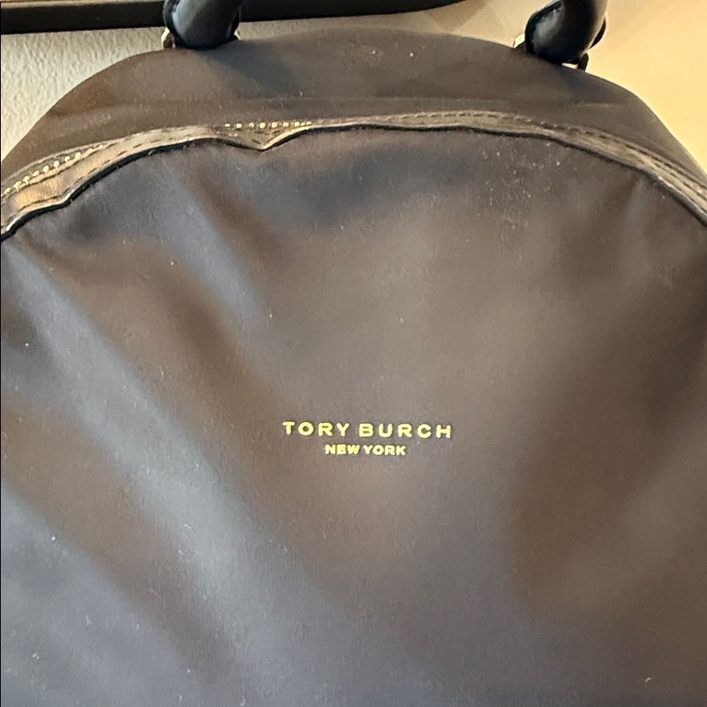 Tory Burch Tilda Black Nylon Backpack Gold Hardware - Picture 2 of 14
